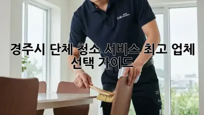 경주시 단체 청소 서비스: 최고 업체 선택 가이드