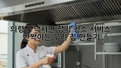 의령군 낙서면🏡 정기 청소 서비스, ✨반짝이는 우리 집 만들기✨